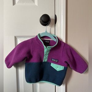 Patagonia baby 3-6mo fleece retro jacket + matching booties